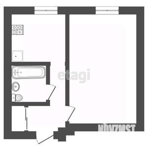 1-к квартира, вторичка, 36м2, 1/5 этаж