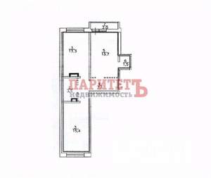 2-к квартира, вторичка, 57м2, 9/17 этаж