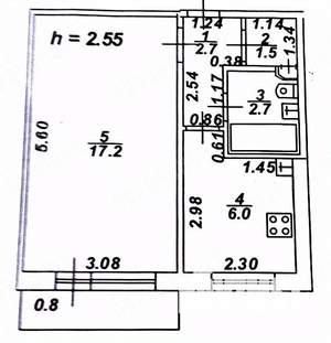 1-к квартира, вторичка, 31м2, 3/5 этаж