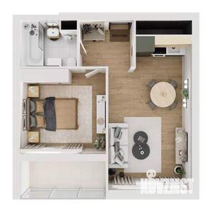 1-к квартира, вторичка, 43м2, 15/16 этаж