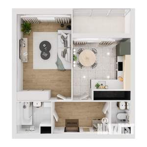 1-к квартира, вторичка, 45м2, 6/16 этаж