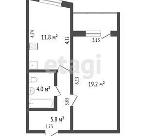 1-к квартира, вторичка, 44м2, 4/9 этаж