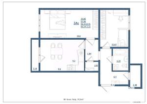 3-к квартира, сданный дом, 59м2, 11/18 этаж