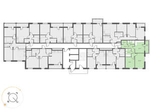2-к квартира, вторичка, 59м2, 2/17 этаж