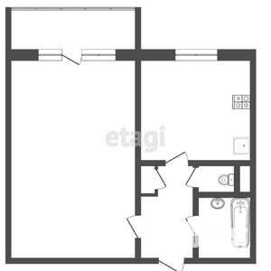 1-к квартира, вторичка, 38м2, 9/9 этаж