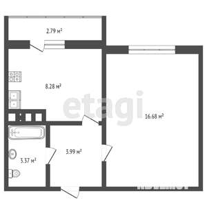 1-к квартира, вторичка, 36м2, 7/12 этаж