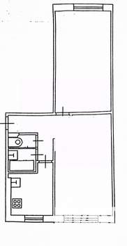 2-к квартира, вторичка, 44м2, 1/5 этаж